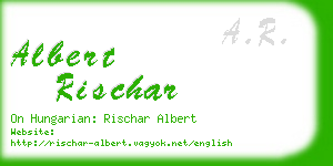 albert rischar business card